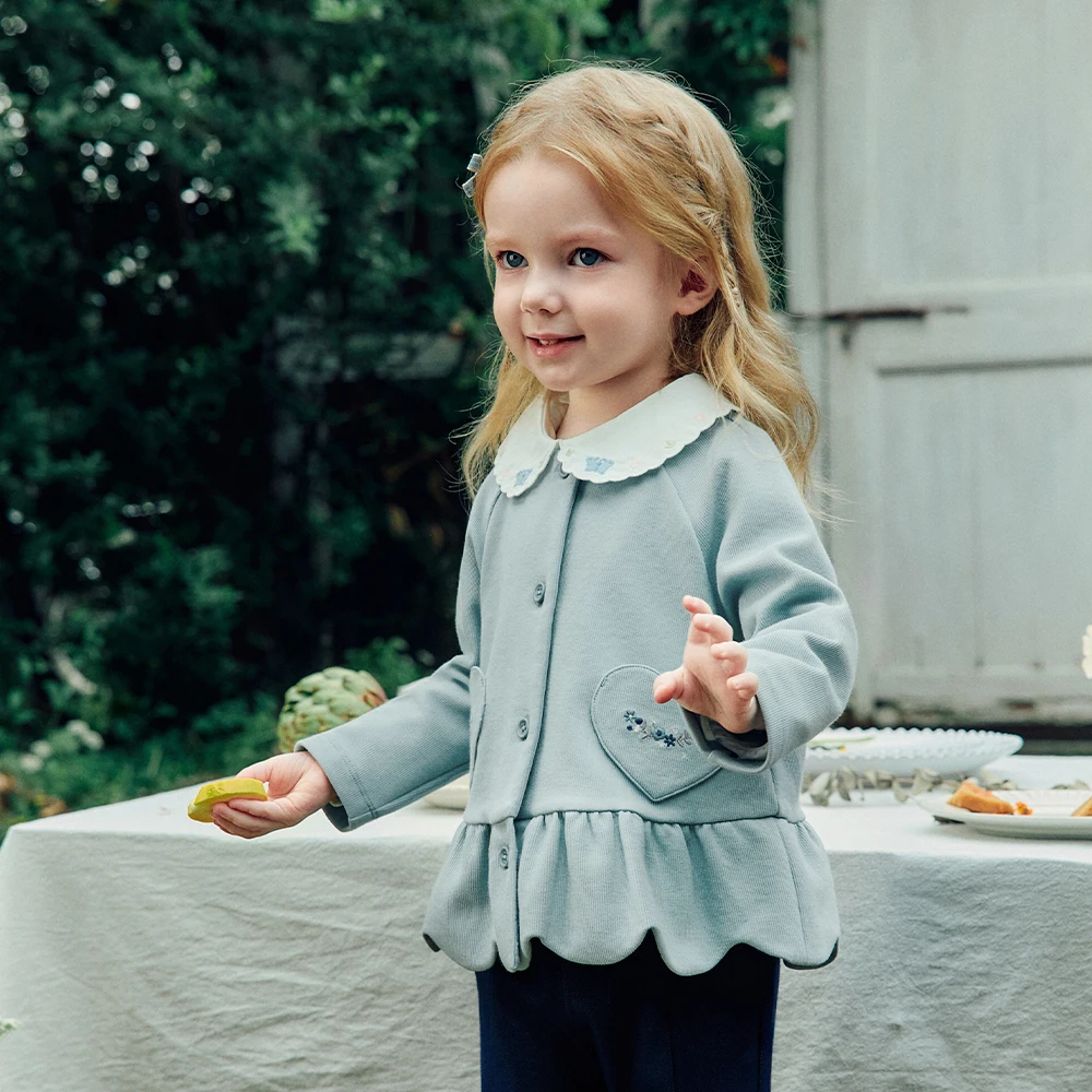 Dave Bella Kids' Outerwear And Coat Top For Girls' Autumn Clothes Spring Children Outdoor 4- to 6-year-old Party Sweet DB3262988