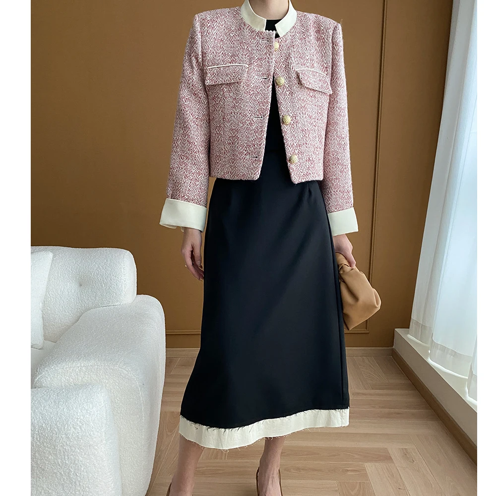 2024 New Arrival Women Jacket Coats Single Button Long Sleeve Women Elegant Spring Coat Feminino Tops