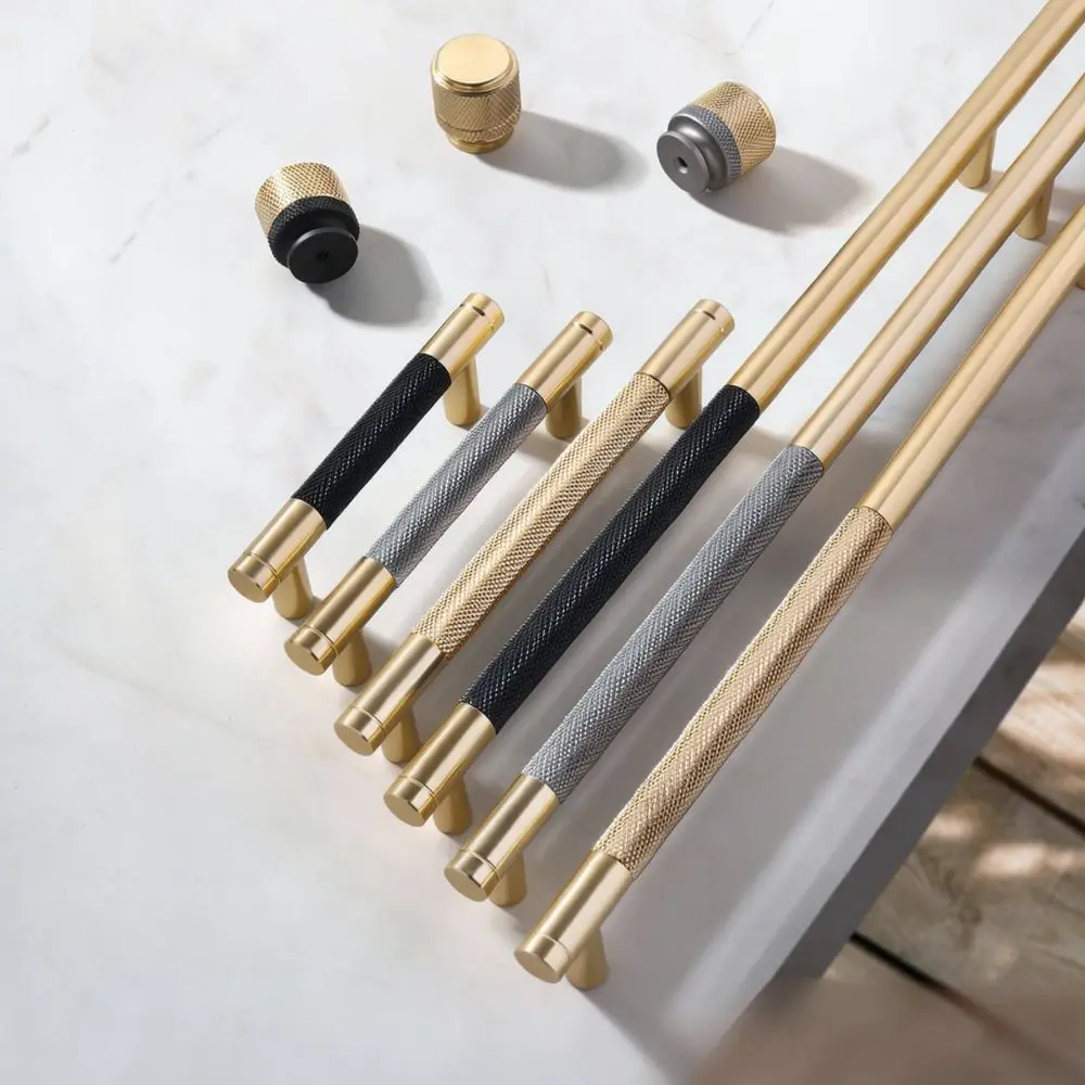 Stylish Aluminum Cabinet Pulls Modern Minimalist Furniture Hardware Drawer Knobs For Kitchen Wardrobe Bedroom Doors