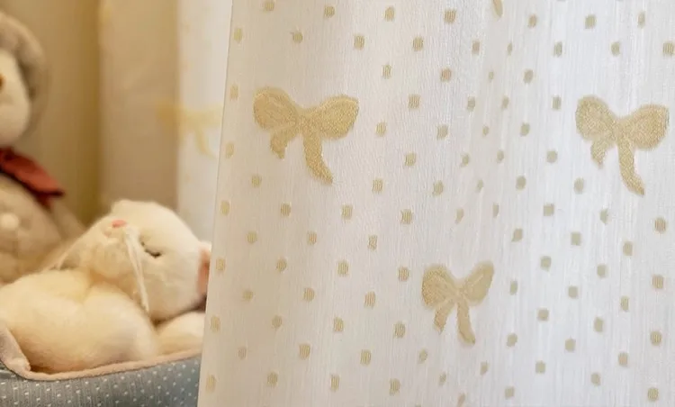 Warme Kinderzimmer-Vorhänge für Mädchen, Prinzessinnen-Zimmer, Chenille-Schlafzimmervorhänge, Verdunkelungsvorhänge in Maßanfertigung, Weißer Tüll, Modernes Fenster-Design – Detail 8