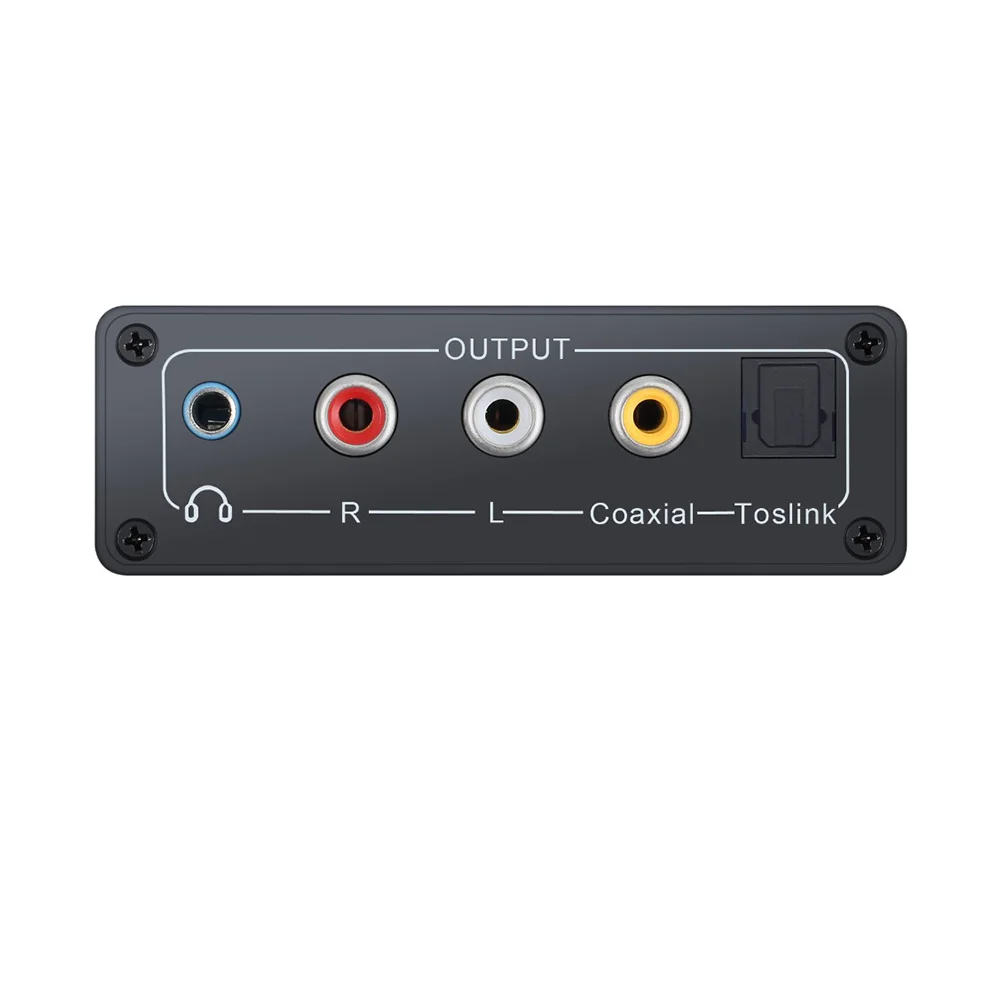 

Audio Converter 3.5Mm Jack L/R Output Volume Control For Headphones Speakers Gaming Digital To Analog Coaxial Optical Adapter