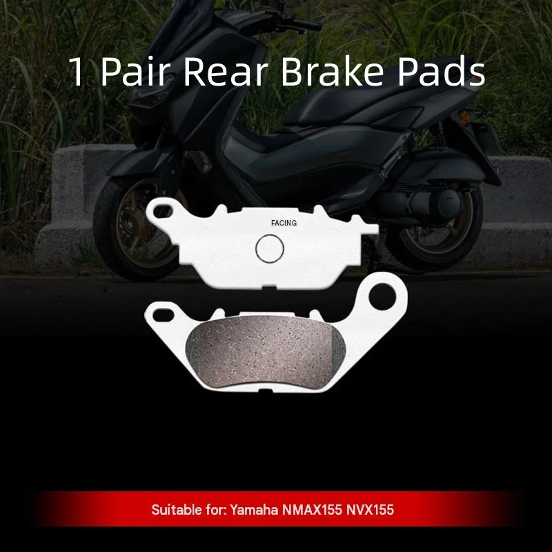 For YAMAHA NMAX155 NVX155 Carbon‑Copper Based Brake Pads, Low‑Dust Stable Friction Scooter Brake Pads Mod Accessories