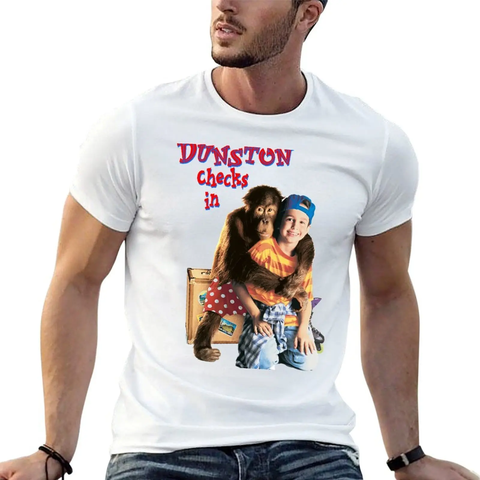 1996 Dunston Checks In T-Shirt customs funny shirt cotton Men's t-shirt