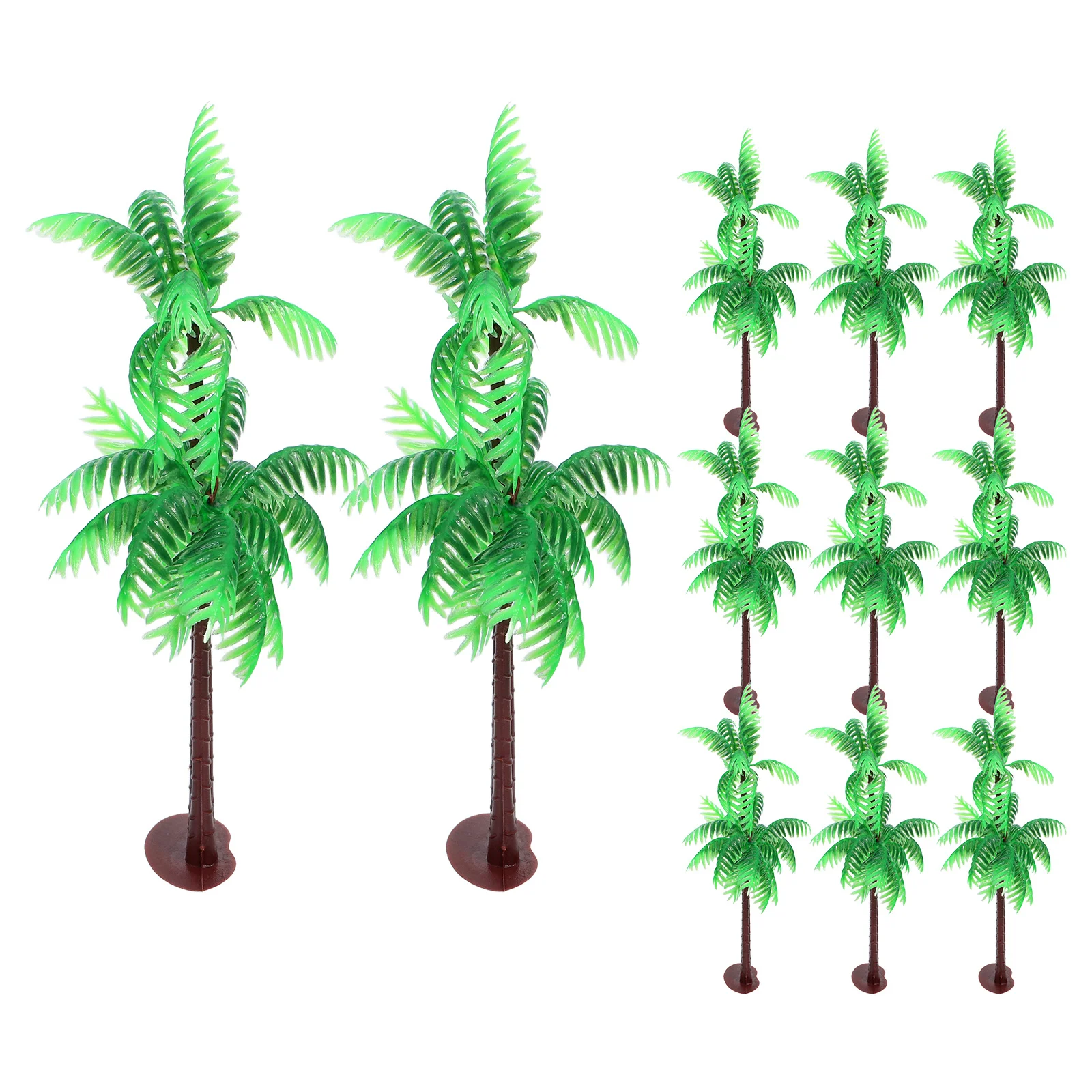 

25Pcs Simulated Coconut Palm Trees Plastic Miniature Artificial Plants Tropical Cake Topper Aquarium Terrarium Beach Party