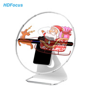 30Cm Hologram Film Projector Fan Holograma Fan With Case Holographic Christmas 3D Hologram Tan Display