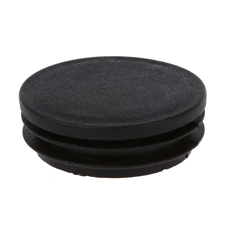 12 X Zwart Plastic 50Mm Dia Ronde Buis Insert Caps Covers
