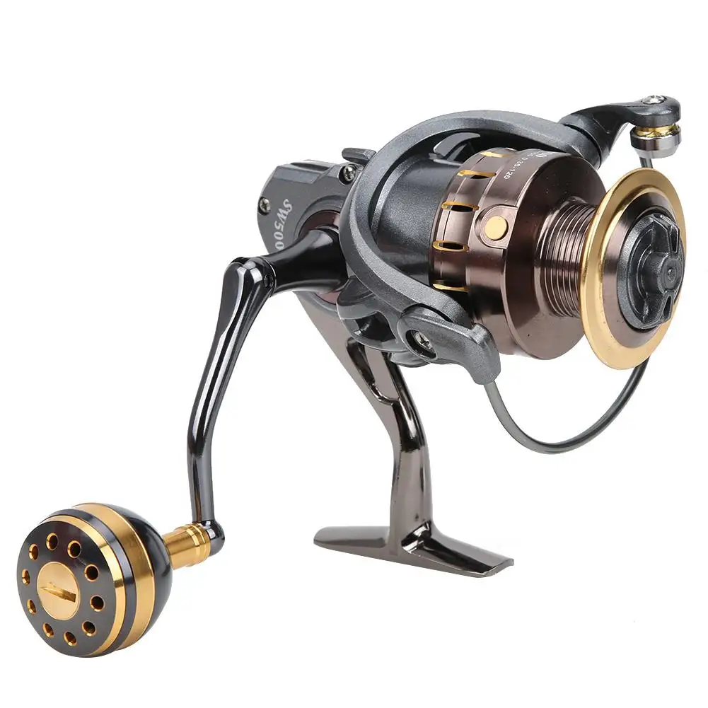 DEUKIO Metal Spinning Fishing Reel 5.0:1 4+1BB Long Shot Spool SW2000-SW7000