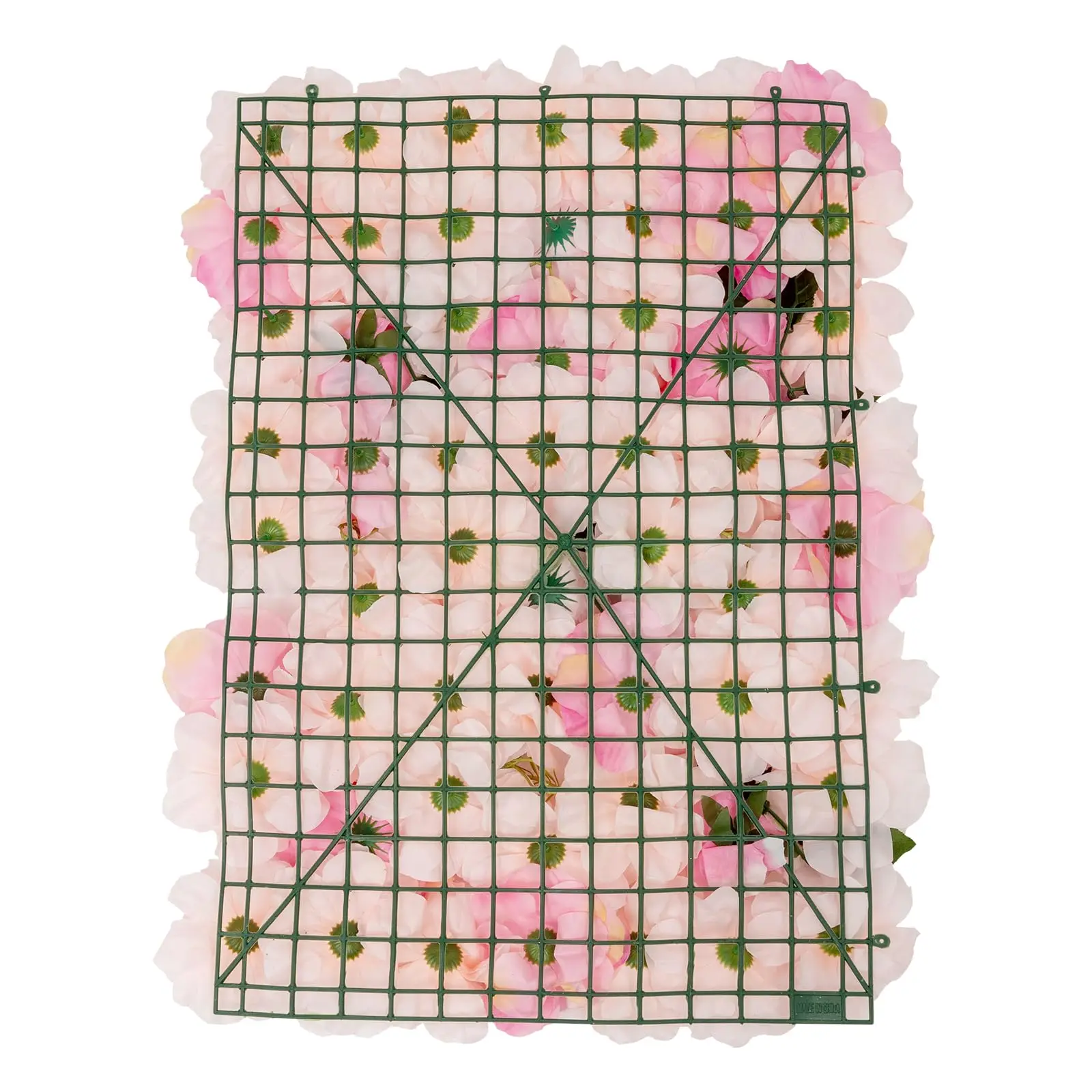 لوحة حائط على شكل زهرة خلفية زهرية، 6 قطع ديكور حائط على شكل زهرة، جدار وردي حريري مقاس 24 × 40.64 سم، خلفية جدار على شكل زهرة صناعية، تدفق صناعي