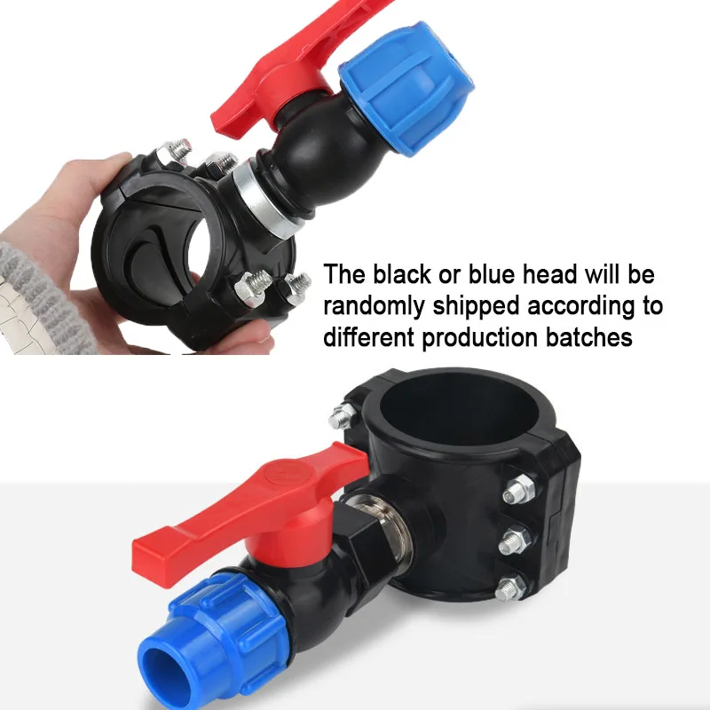 HDPE Pipe Quick Saddle Ball Valve DN20-110 No Fusion Required Installation Water Valve for Garden Irrigation Plumbing Supplies
