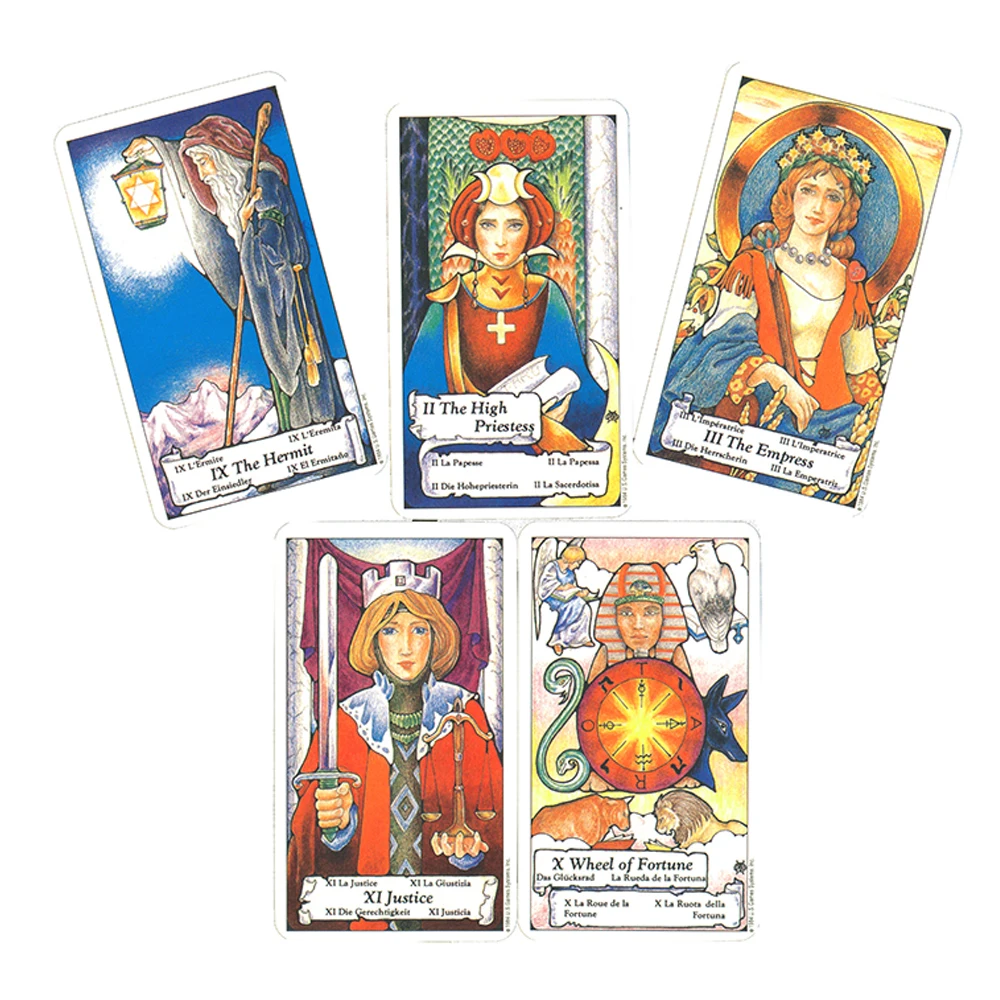 2022 Spanish Tarot Cards French Italian English and German Tarot Cards for Beginners with Guidebook DIVIN Oracle Deck Board Game