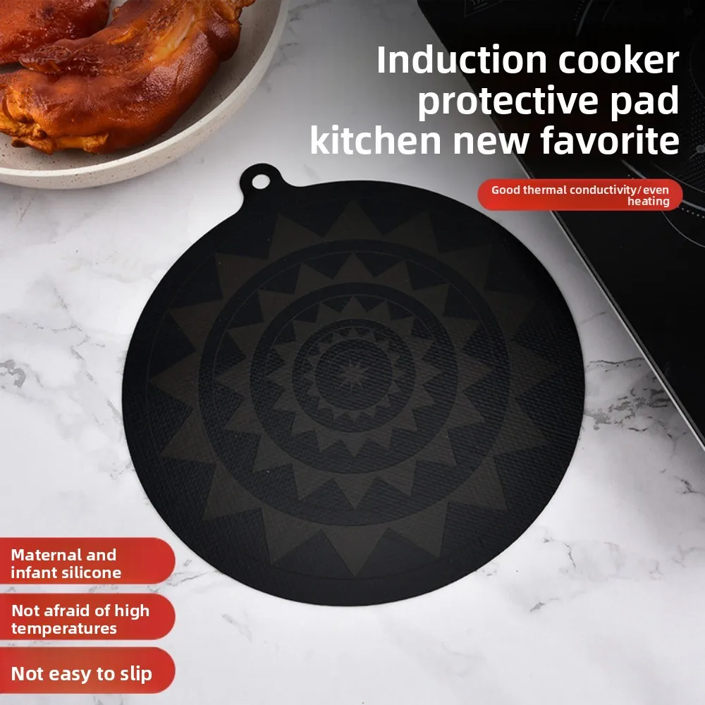Induction Cooktop Protection Mat with Temperature Color Changing Oil Resistant Non Slip Fiberglass Heat Insulation Pad