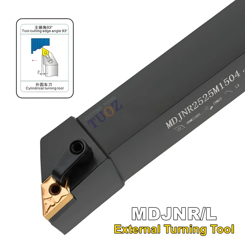 

MDJNR MDJNL 93-градусный внешний токарный инструмент 1616H11 2020K15 2525M15 3232P15 Держатель с ЧПУ Токарный станок с хвостовиком DNMG1504/1506 Вставки