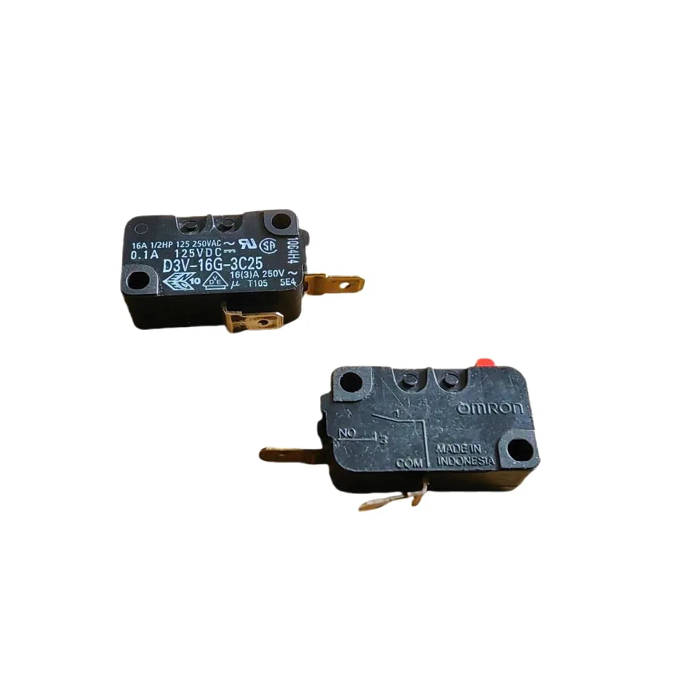 2 unids/lote Alway Turn On Micro interruptor de repuesto para horno microondas Pansonic D3V-16G-3C25 16A 125/250V 2 pines