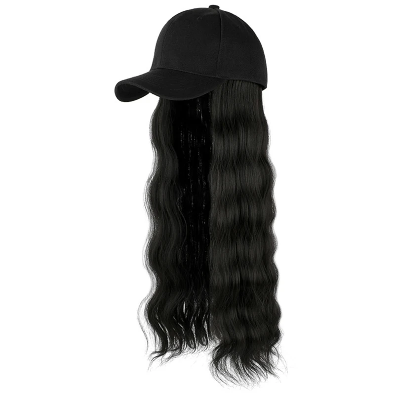 Baseball Cap With Hair Extensions Baseball Cap Hair  Long Wavy  Curly  Drop Shipping