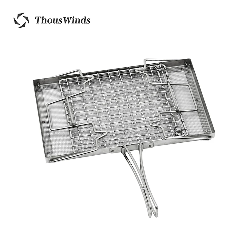 Thous Winds-Outdoor Stove Grill Stand, Portable Barbecue Grill Rack, BBQ Net for Picnic, Hiking, Tourist, Camping Supplies