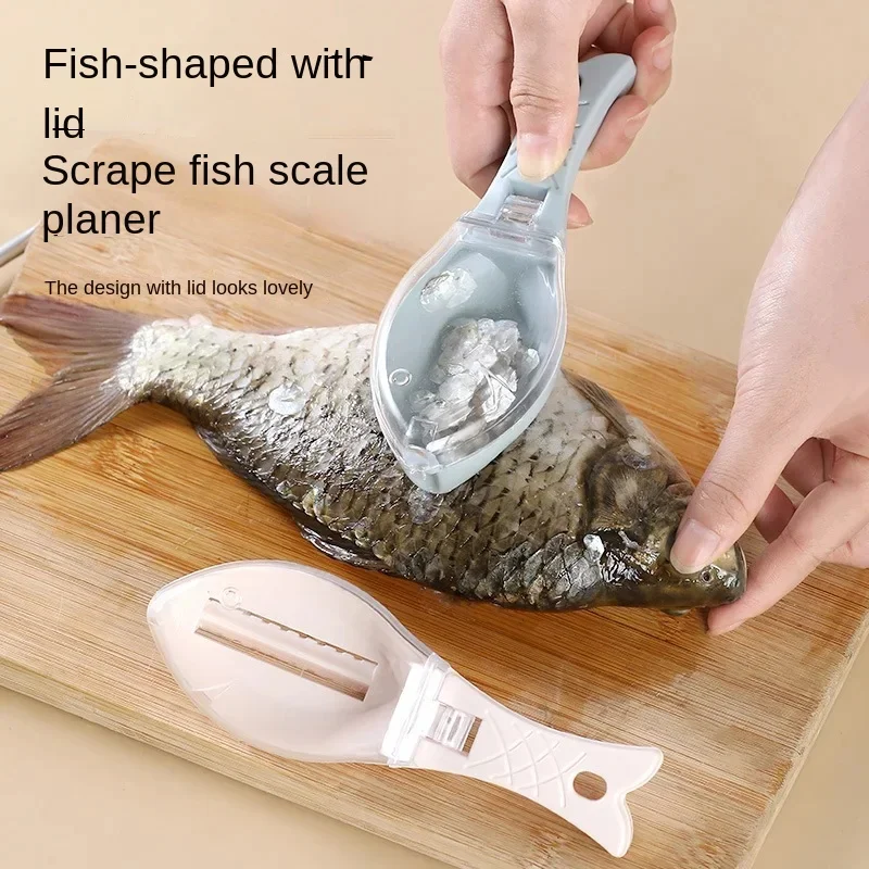 أواني قشور السمك المنزلية مع غطاء ، قتل المطبخ ، يدويا لتوسيع نطاق مكشطة ، ضرب سكين