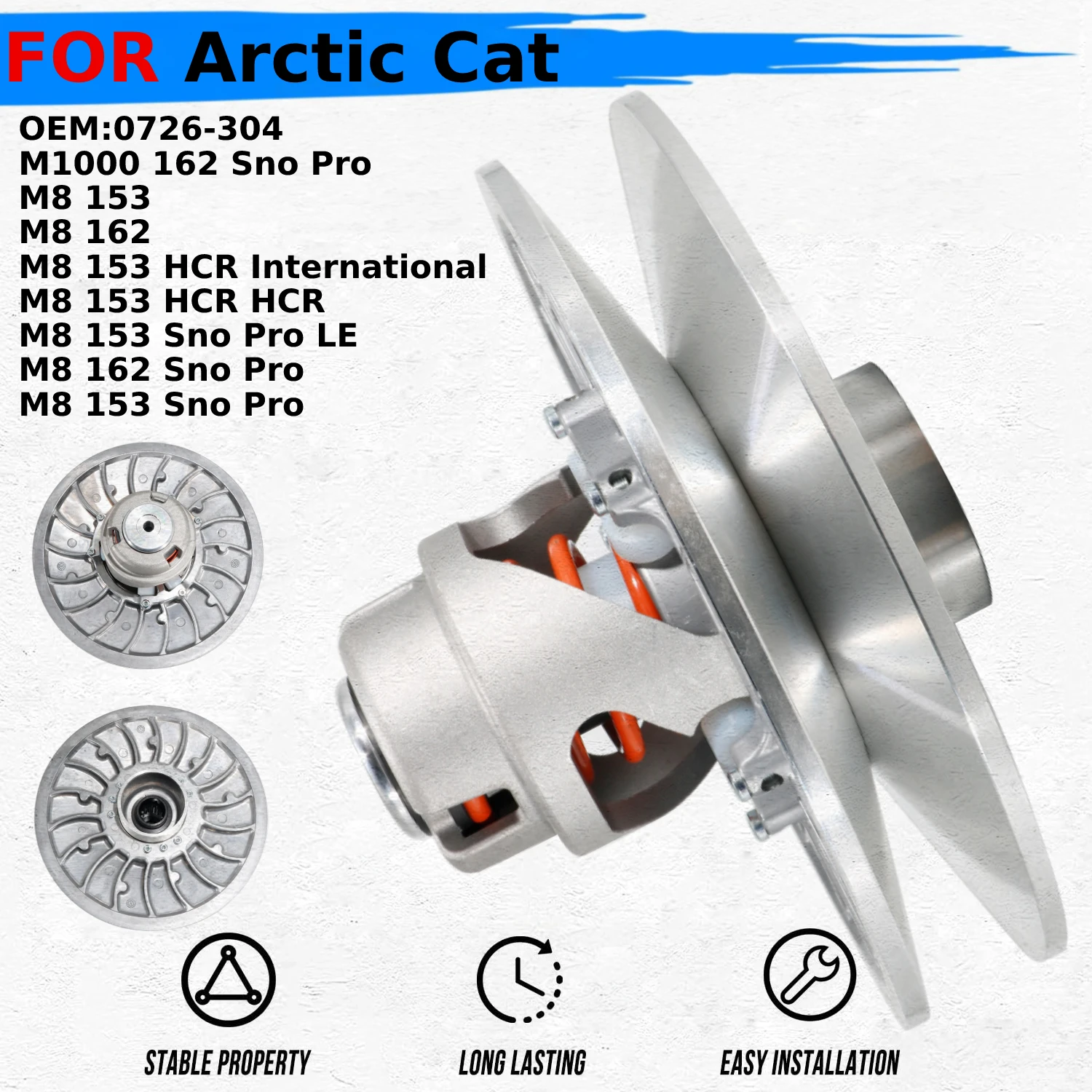 

Motorcycle Rear Primary Drive Clutch Drum 0726-304 For Arctic Cat M8 153 HCR International / 153 Sno Pro LE / M1000 162 Sno Pro