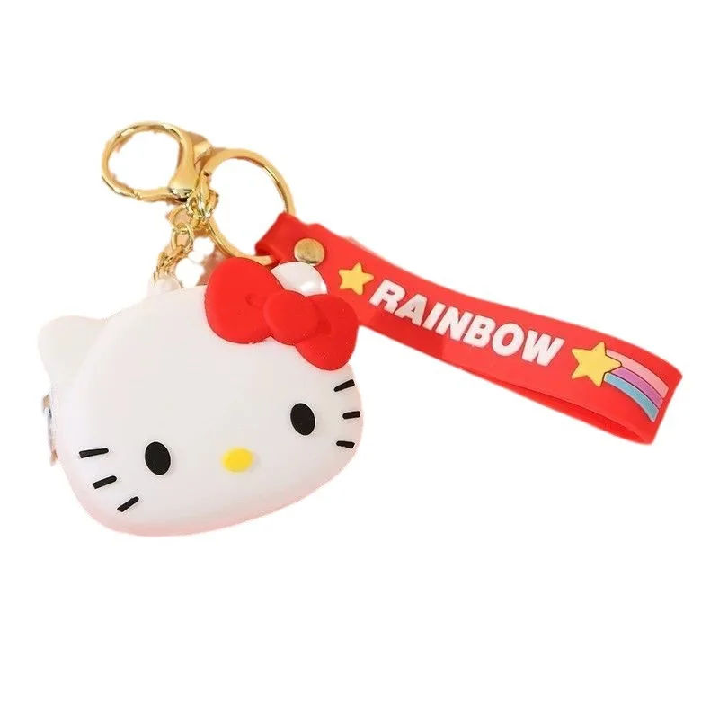 Miniso Sanrio New Children's Melody Silicone Keychain Pendant Cute Key Bag Mini Storage Bag Change Bag