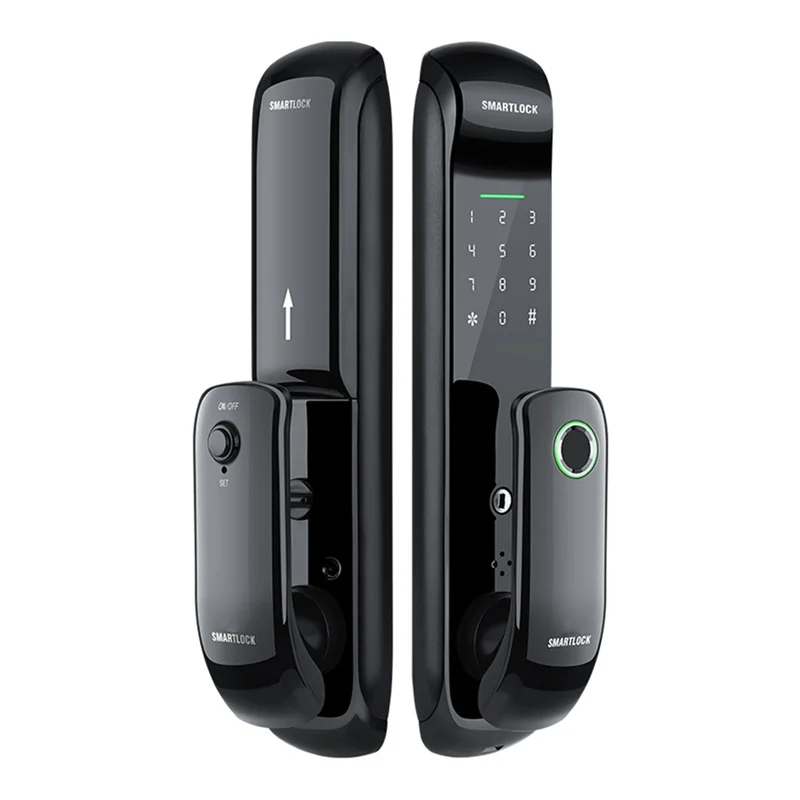 Умные замки SQPP-Tuya, полностью автоматический электронный дверной замок с биометрическим замком по отпечатку пальца, RFID-карта, пароль, ключ для разблокировки