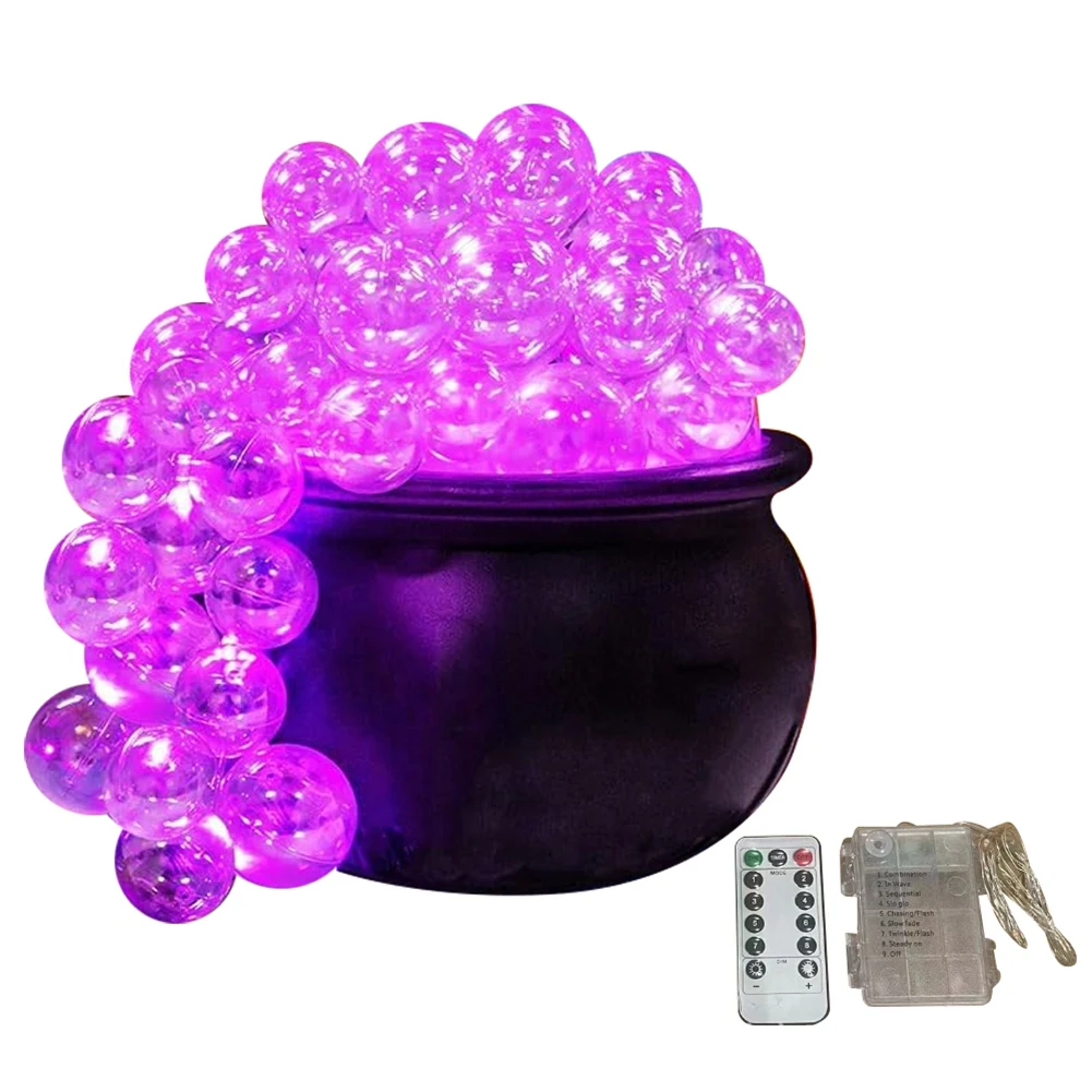 Halloween Bubbling Cauldron Set Halloween Decorations Indoor DIY Kit with Clear Ball Halloween Decor Pink-