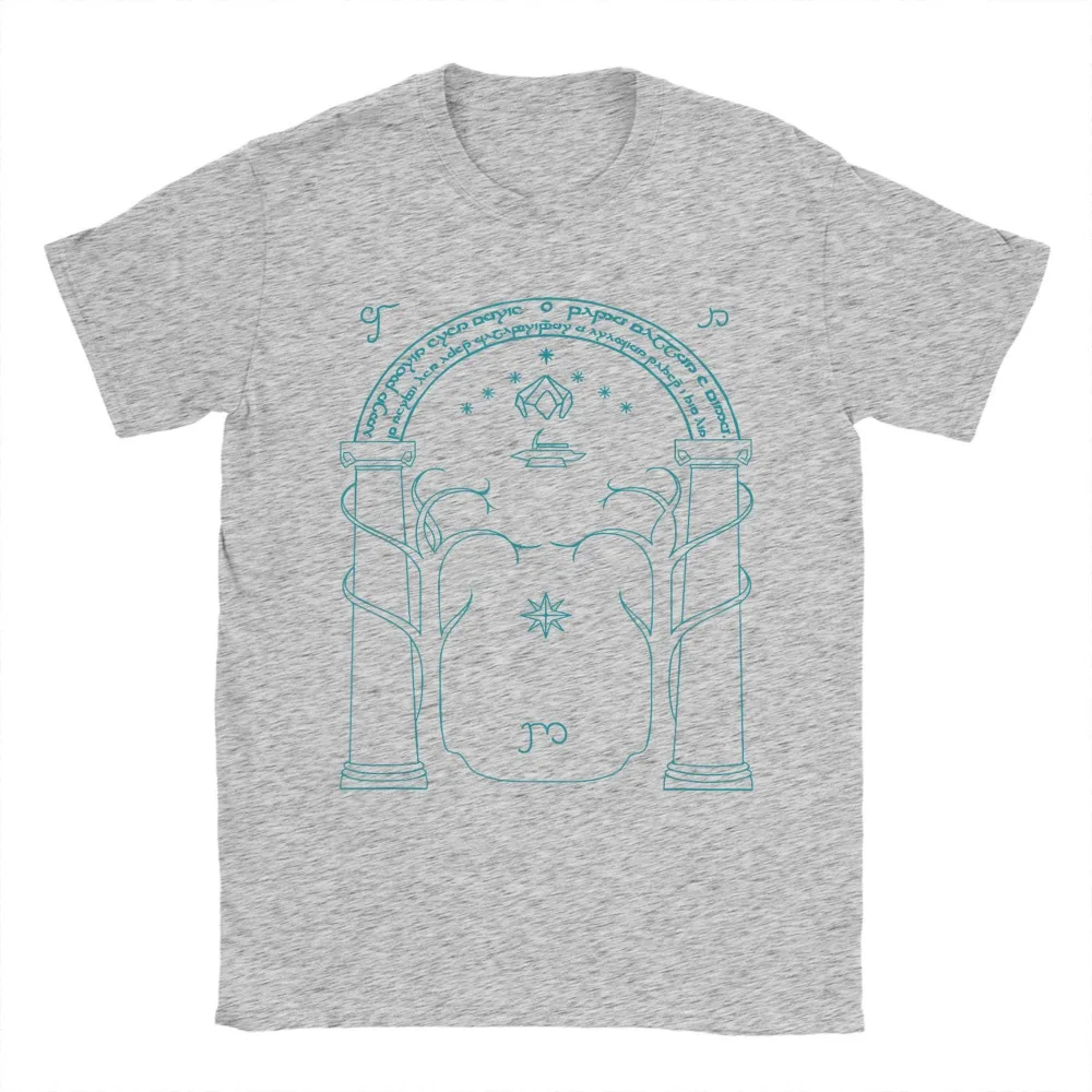 The One Ring Inscription L-Lords of The R-Rings T Shirt Men Pure Cotton T-Shirt Crewneck Tee Shirt Short Sleeve Clothing Gift