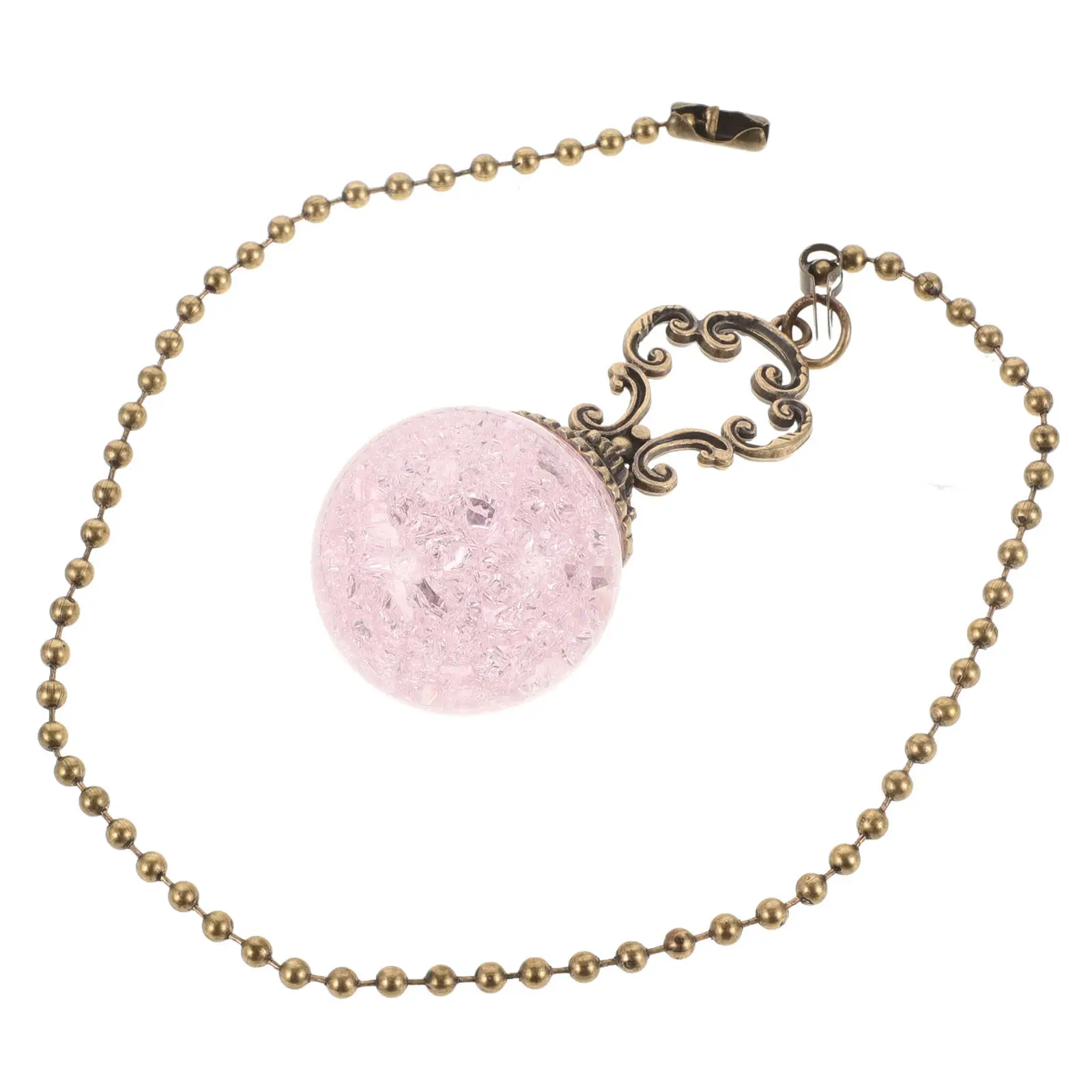 Ceiling Fan Pull Chain Extender with Beaded Retro Pendant Decorative Chain for Fan Lamp Light Fixtures Lamp Accessories