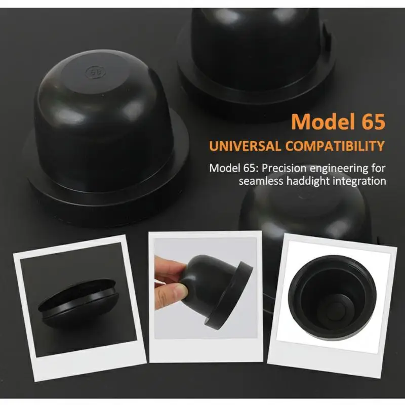 New 2Pcs 65MM Dia Rubber Housing Car LED Light Dust Cover Inner Dia Seal Cap Dust Cover For Car LED Headlight Lamp