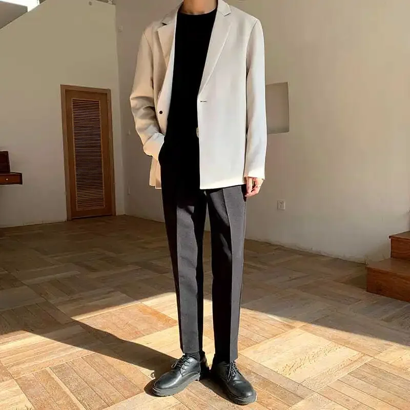 Man Suits and Blazers Plus Big Size Coats Black Jacket for Men Chinese Oversize Menswear Clothing New in Casual Elegant Classic