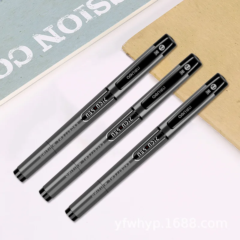 Deli Retractable Gel Pens Black Ink 1.0 mm Medium Point Signature Ballpoint Pen Smooth Writing Office School Supplies