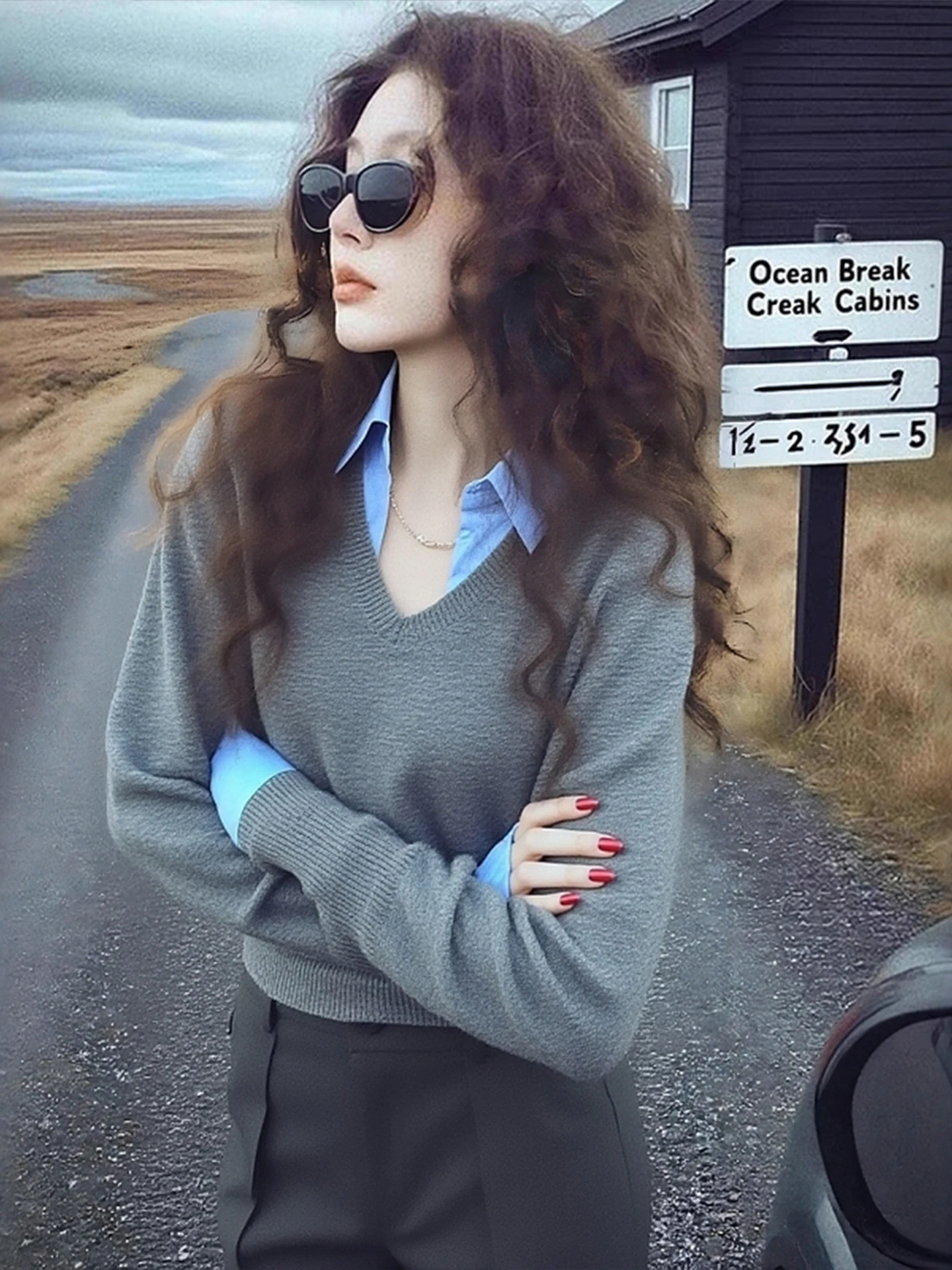 

Модный повседневный универсальный трикотаж Long Sve Camere, мягкий, теплый, простой, женский, зима 2025 г., свободный крой, круглый вырез Ne