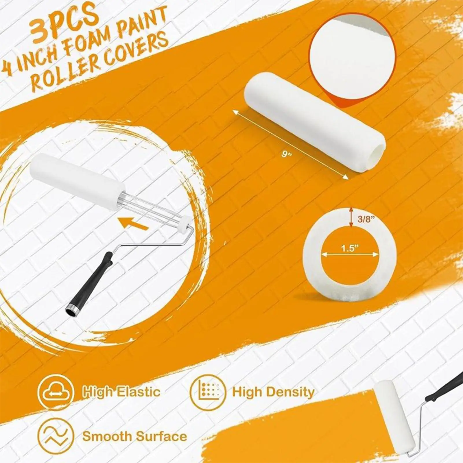 

Набор красок для дома, валик для рисования, кисть, принадлежности для настенной живописи, 9-дюймовый выдвижной набор инструментов для масляных латексных пятен, дома