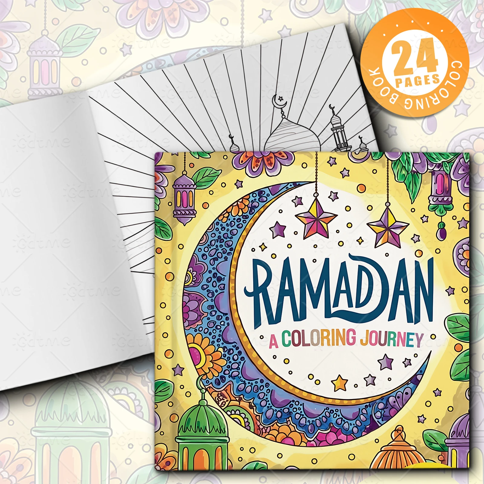 

Ramadan Eid Mubarak Party Adult Coloring Book Graffiti Painting Book for Muslim Party Supplies