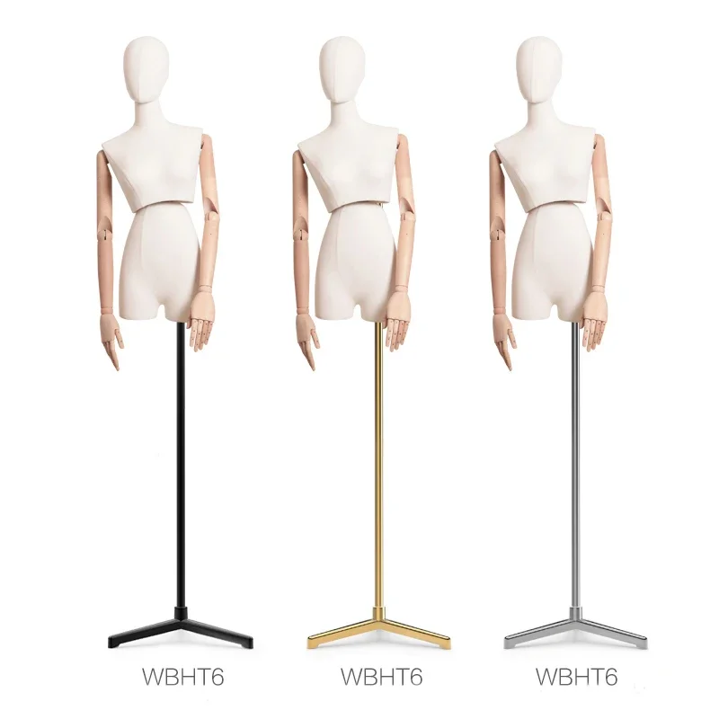 New Arrival Fabric Cover Female & Male Half-Body and Full-Body Mannequin for Clothing Display Dummy Model Props High Quality