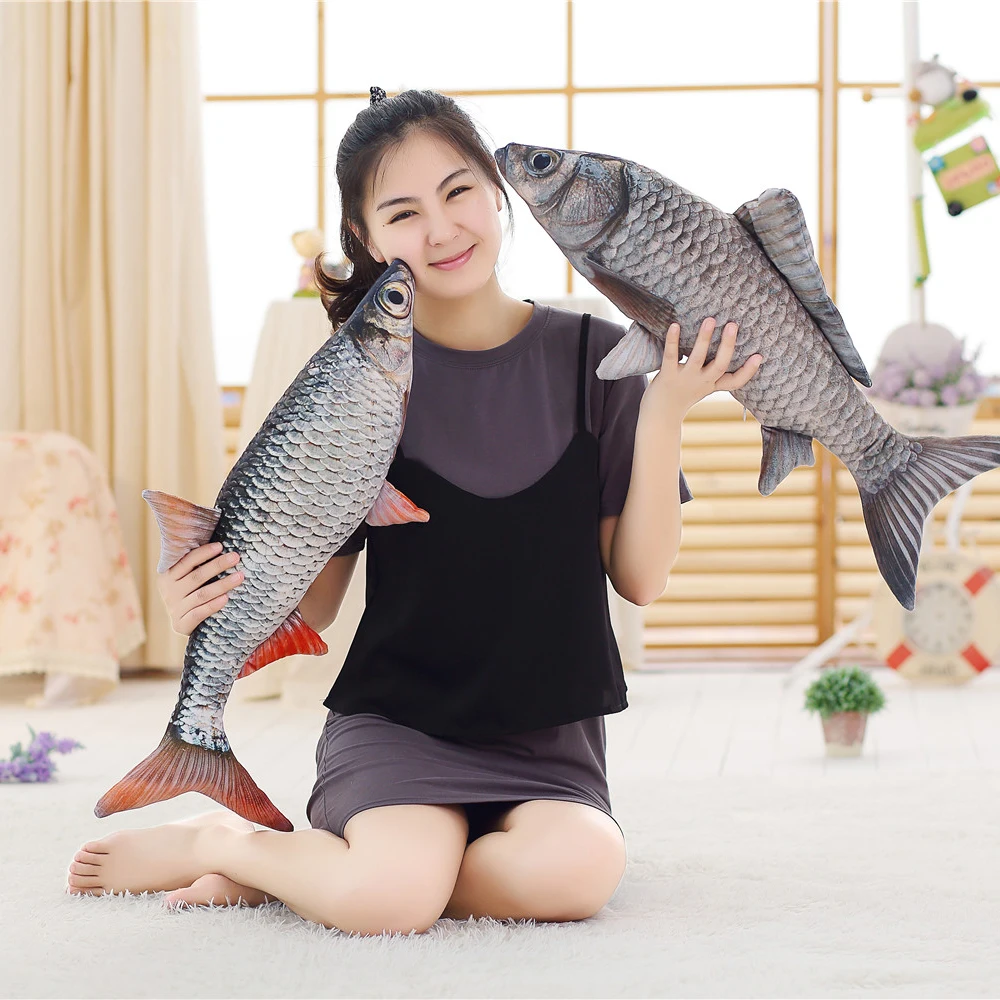 

Simulation Fish Hold Pillow Soft Plush Toy Stuffed Sofa Chair Cushion For Home Decoration Children Birthday Christmas Gift