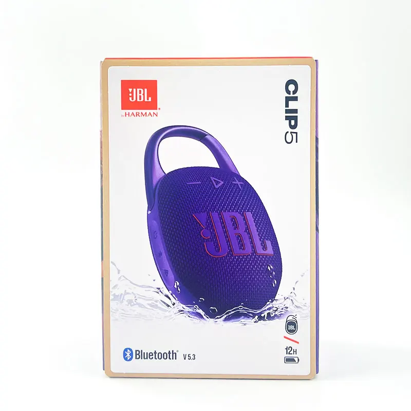 JBL Clip 5 Clip5 Ultra Portable Bluetooth Speaker Outdoor Mini Speaker Multi-Speaker Connection IP67 Waterproof 12 Hour Playtime