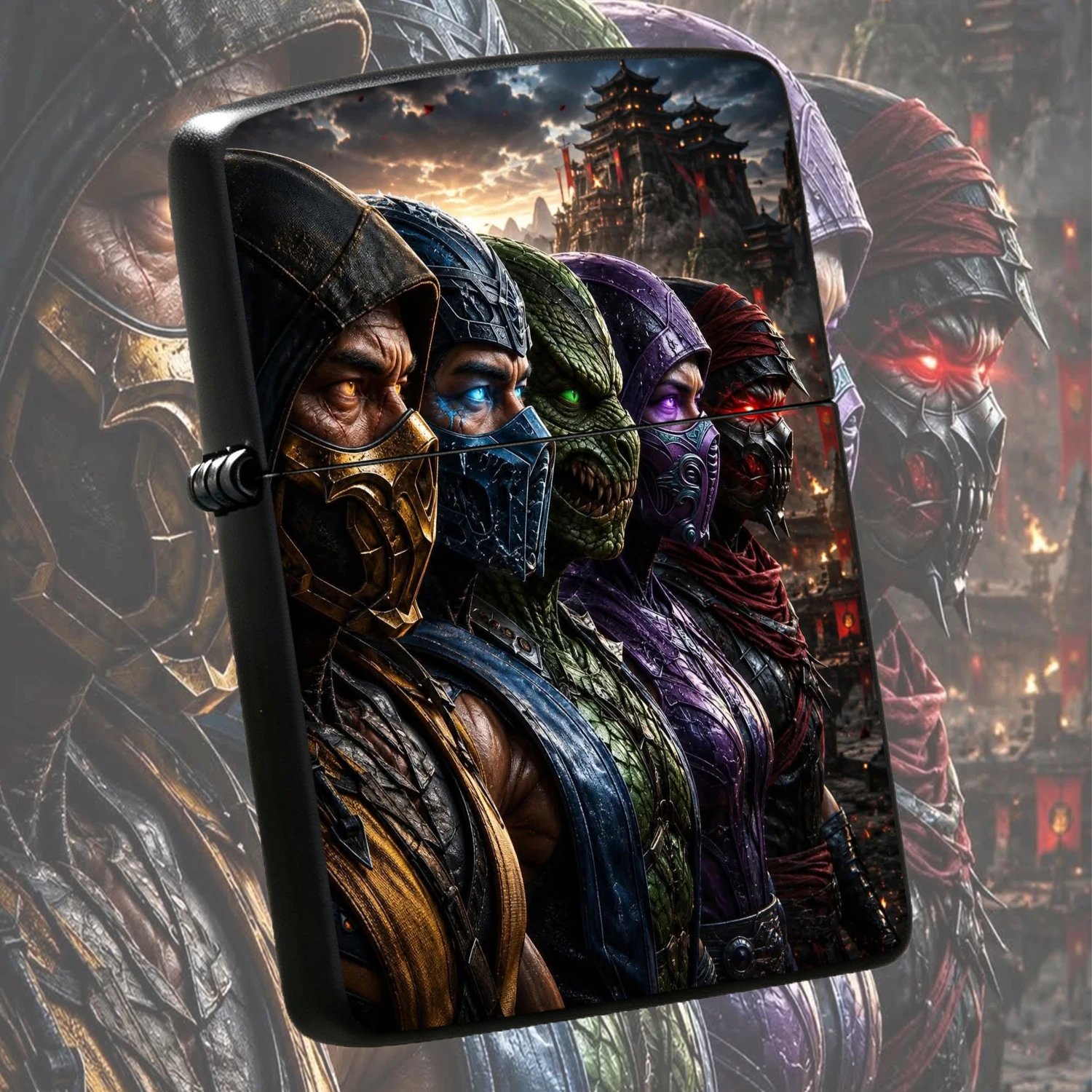 5 Iconic Fighters Themed Portable Decorative Accessory, Cool Stylish Collectible Gift For Game Fans, Exquisite Versatile Item Suitable For Daily Use, Outdoor Activities, Home Decor And Various Occasions, Unique Present For Close Friends And