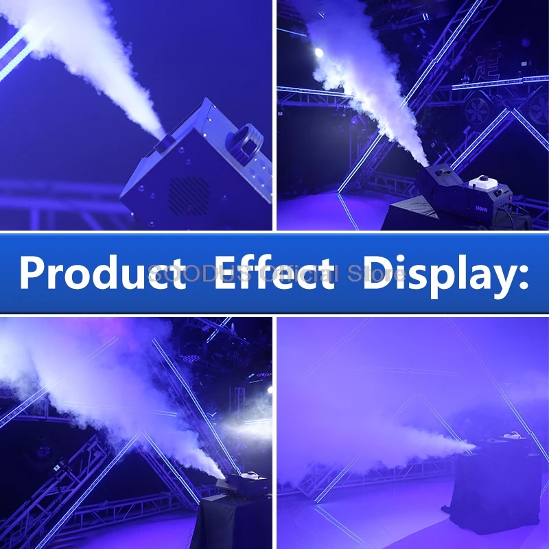 3000W Dry Fog Machine Low Smoke Machine Remote Control Regulowany dla Dj Stage KTV Disco Party Wedding DJ Stage Effect