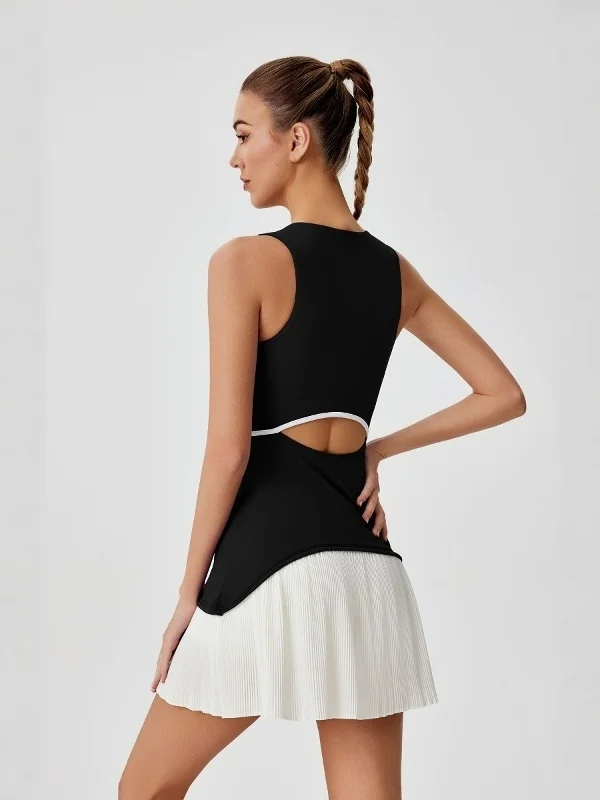 

Женская спортивная одежда, летняя юбка Dr Qui Dry, красивый костюм для йоги Ba, утягивающий боди для йоги с накладкой на грудь