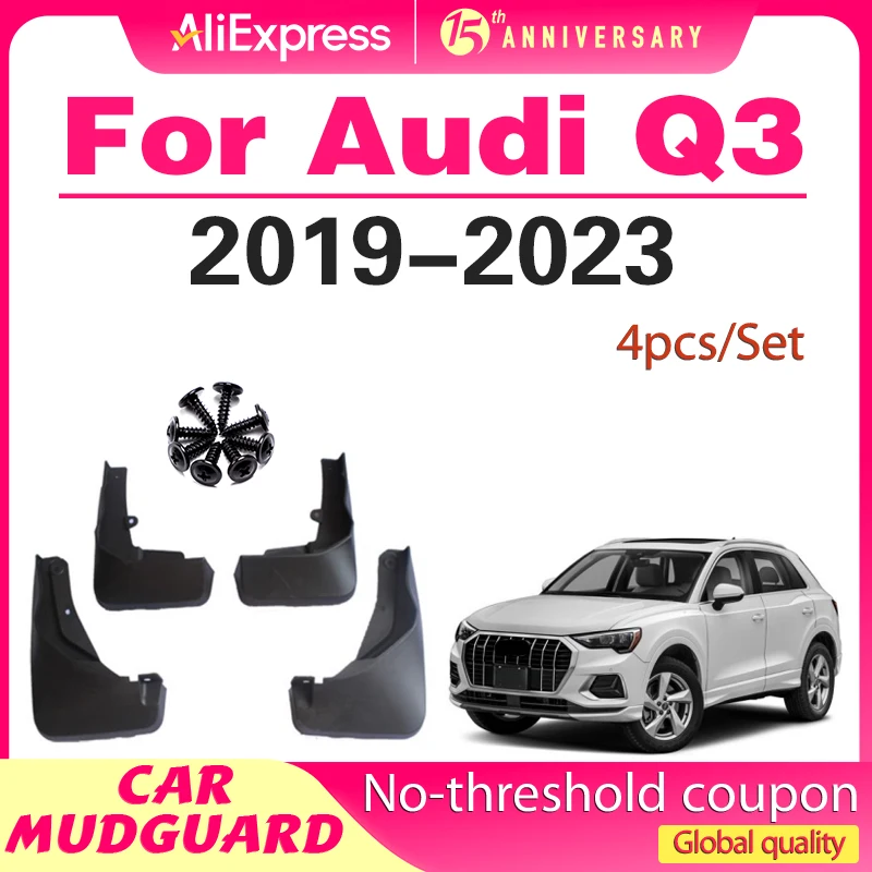 

for Audi Q3 Sport Sportback F3 S Line 2019 2020 2021 2022 2023 Mud Guards Rear Wheels Splash Guards SUV Fender Flaps Car Styling