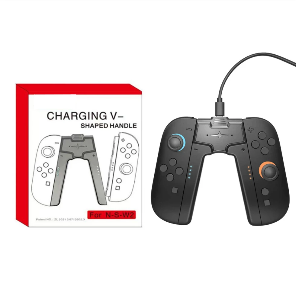Aolion For Switch 2 Joy-con Charging Grip Bracket Portable Dual Charging Holder Handle Controller Grip For Switch 2 Accessories