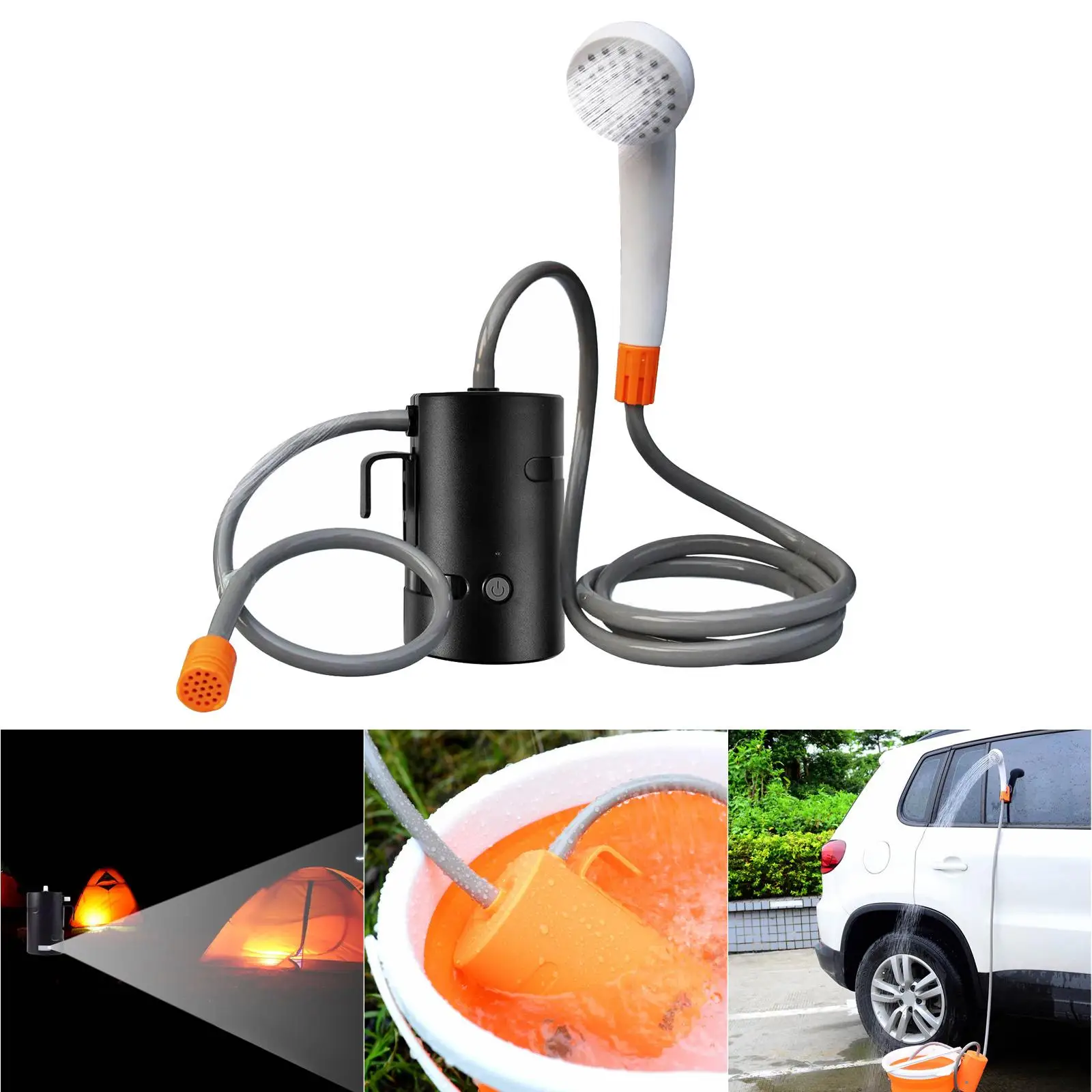 USB Rechargeable Portable Electric Shower for Beach Backpacking Campervan