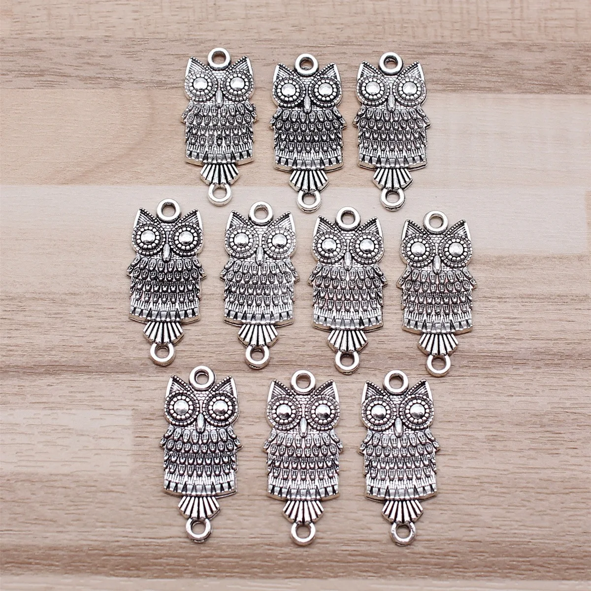 IFOCUS 10 шт./лот подвески в виде совы для самостоятельного изготовления ювелирных изделий из цинкового сплава 27x13 мм/1,06x0,51 дюйма