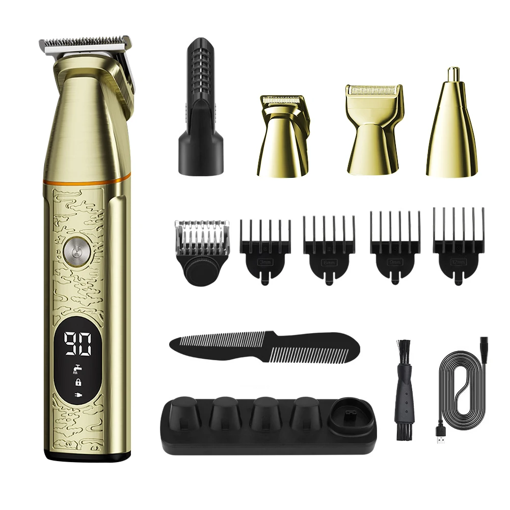 Multi-Functional Metal Hairdressing Set Body Grooming Fully Waterproof Shaver Nose Hair Trimmer - Hair Care Accessories