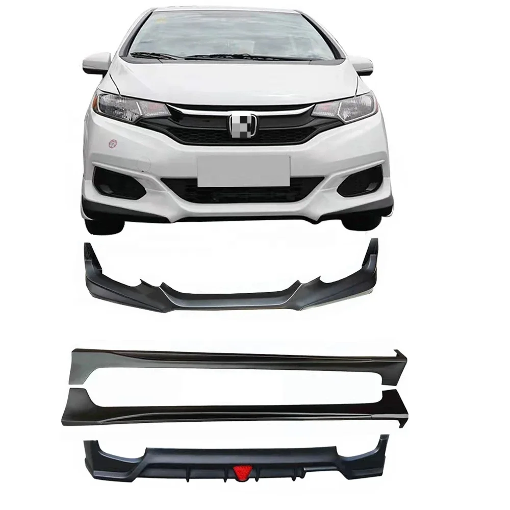 car bodykit for honda fit  jazz mugen style abs  plastic for honda jazz 2018 2019 2020   front lip  rear lip  side  skirts