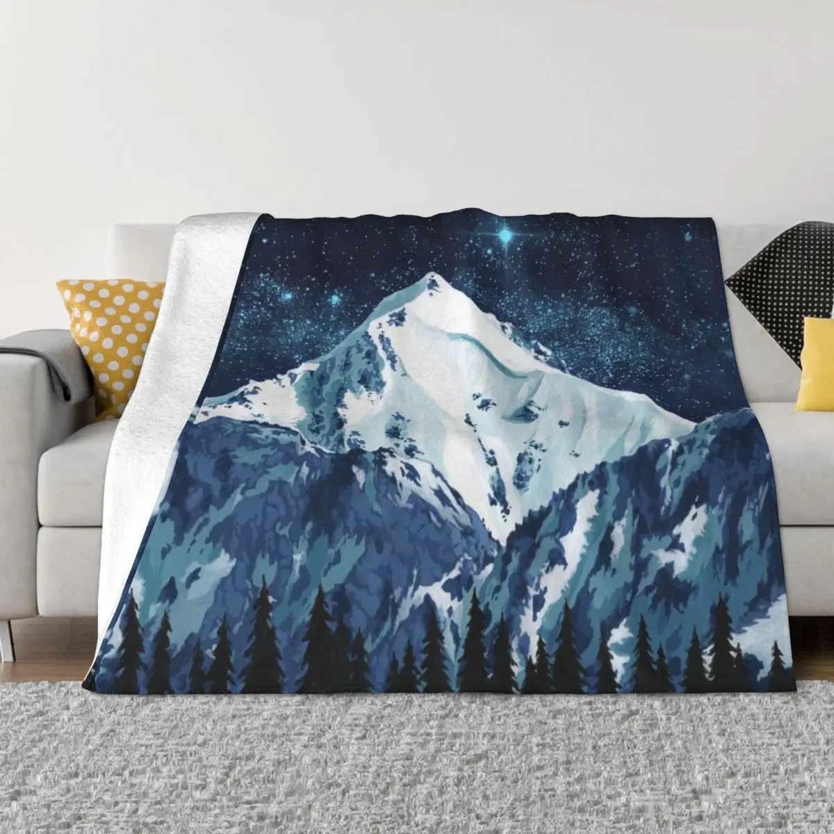 

Alaska Night Sky 1 Throw Blanket Hair Sofa Quilt Blankets