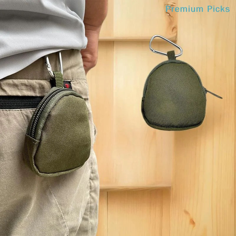portable1PC Tactical EDC Pouch Key Wallet Holder Men Coin Purses Pouch Bag Keychain Zipper Pocket Outdoor Key Bag