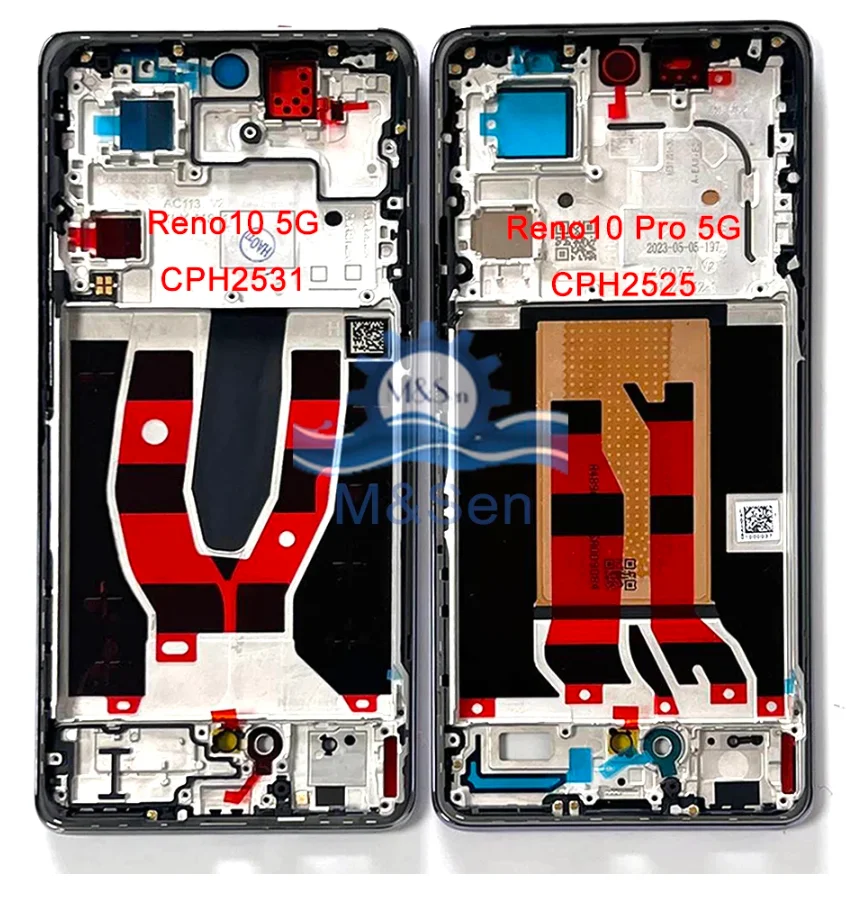 Original AMOLED For Oppo Reno 10 Pro CPH2525/PHV110 LCD Display Display+Touch Frame For Reno 10 5G CPH2531/10 China PHW110