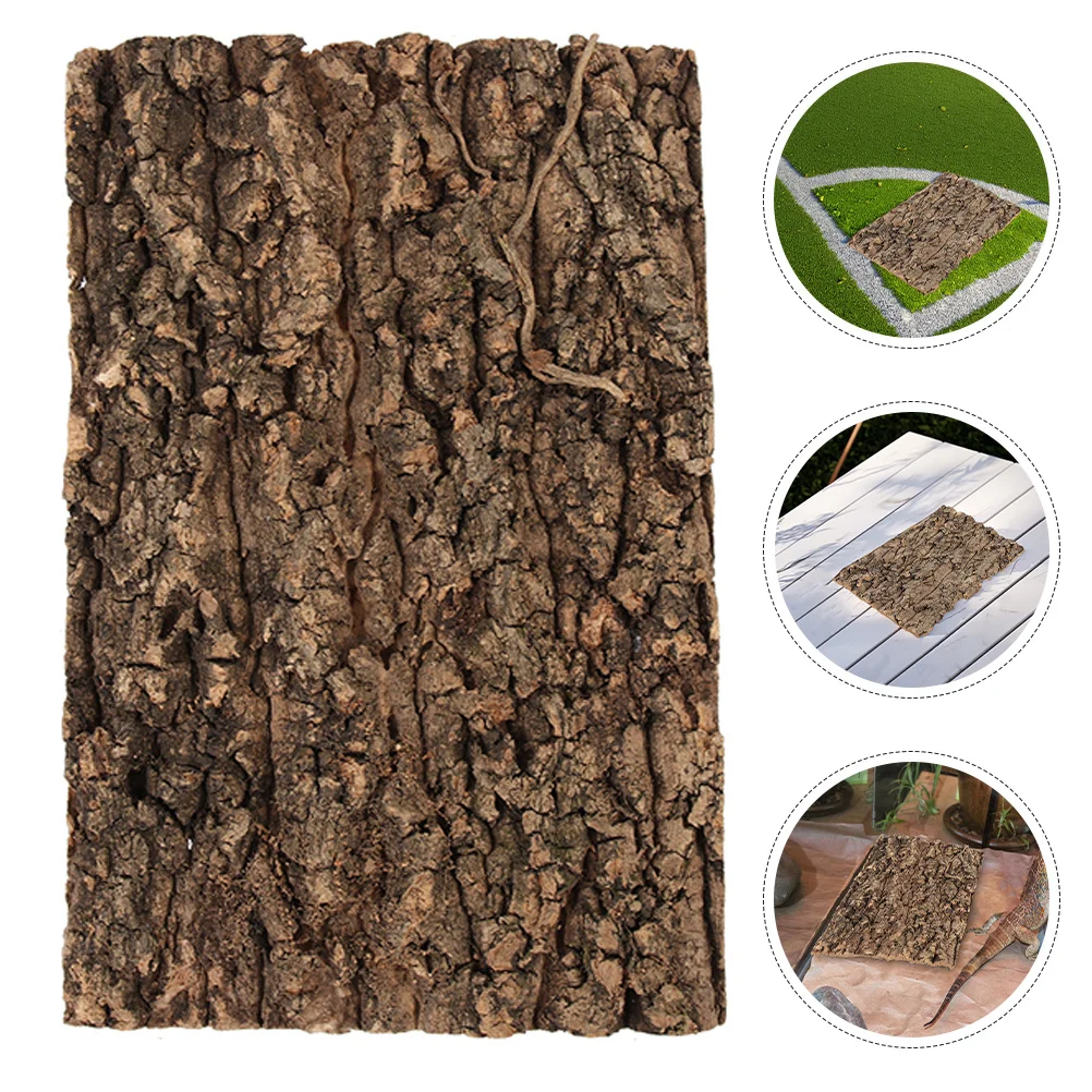 

2pcs Lizard Breeding Box Tree Bark For Reptile Habitat Decorative Terrarium Background Hiding Climbing Space Natural Aquarium