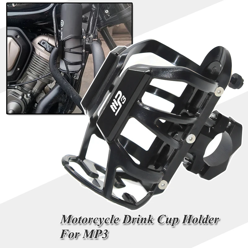 Motorcycle Water Bottle Holder For Piaggio MP3 125 300 400 500 MP3125 Coffee Beverage Tea Cup Support Modification Accessories