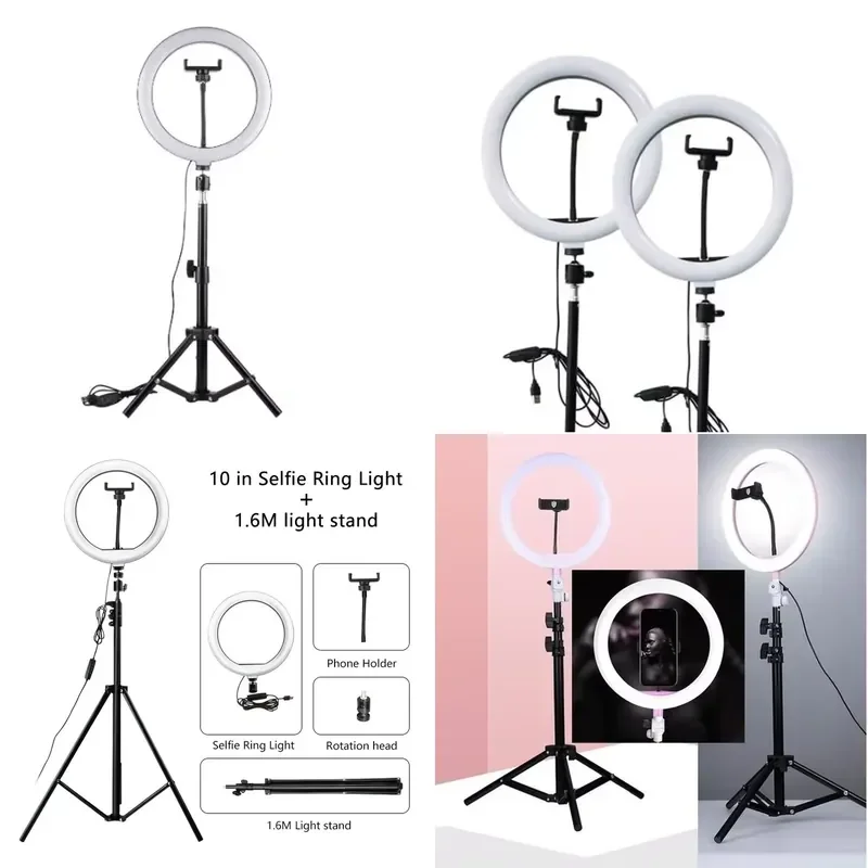 for 26Cm/10 inch video live stream light dimmable LED selfie ring light photography ring